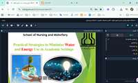 Nursing and Midwifery School Holds Sustainability Virtual Workshop on Reducing Water and Energy Use for Students